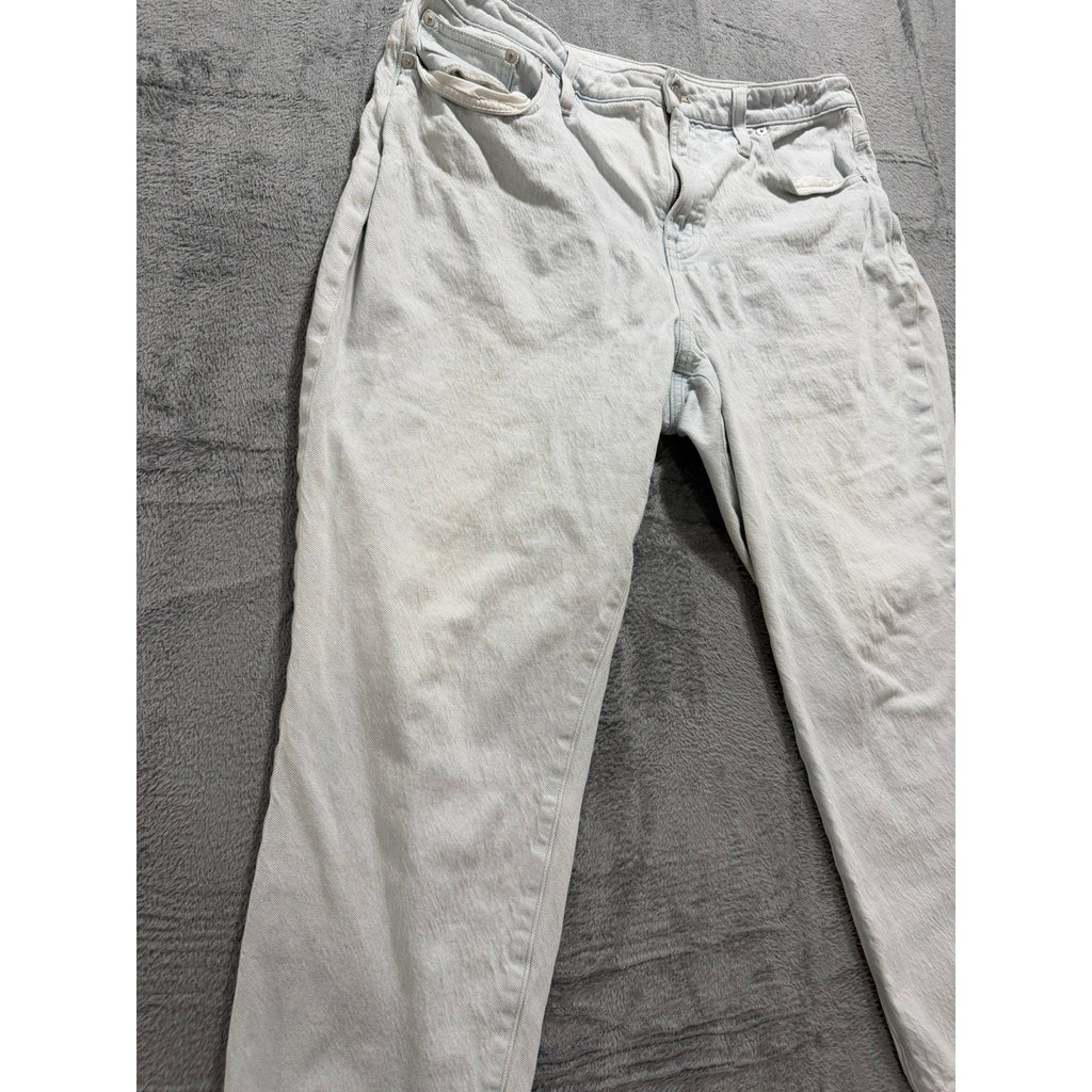 Madewell The Curvy Perfect Vintage Jean Light Wash High Rise Denim 32P Mom Retro