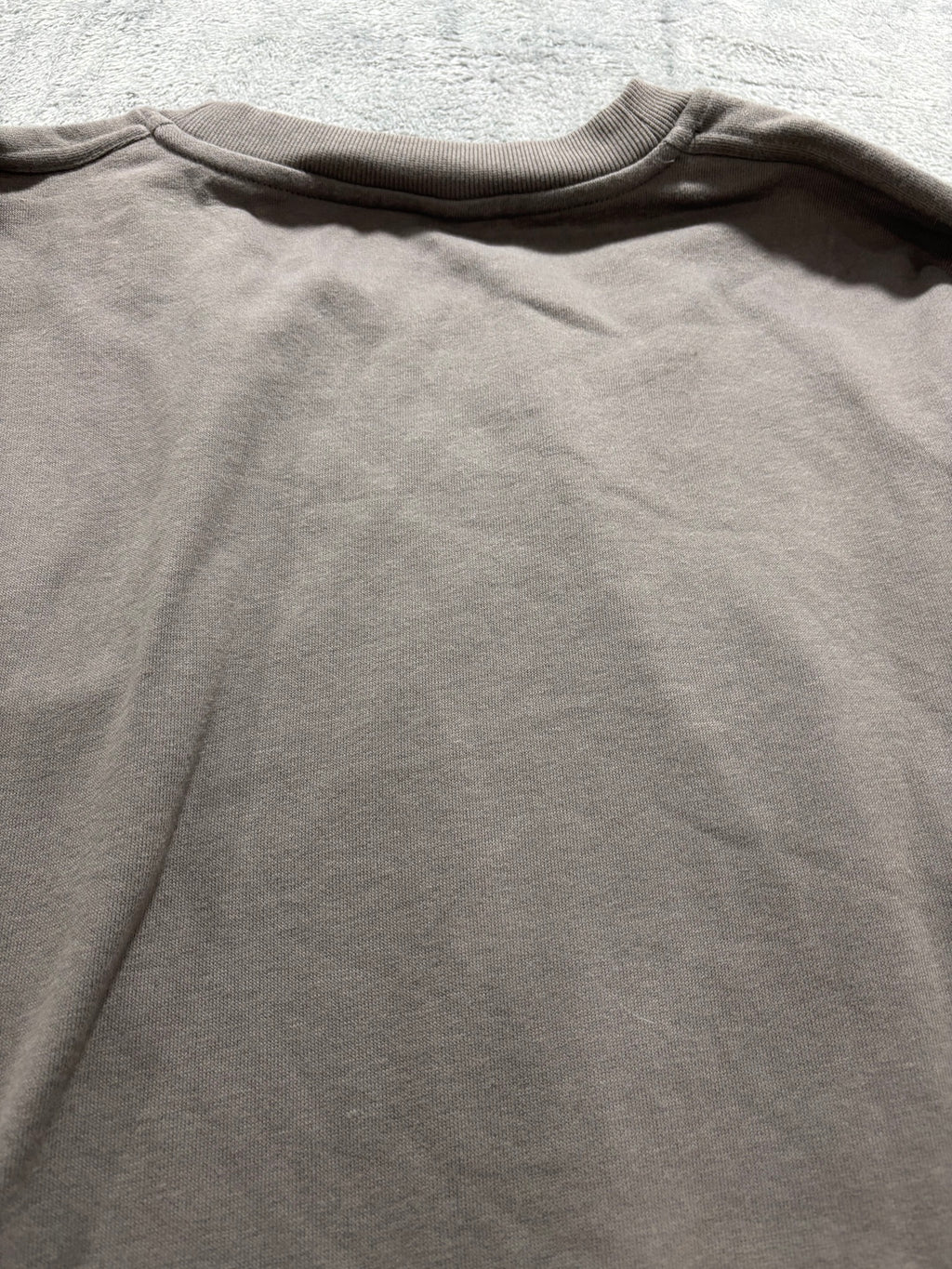 DKNY XXL Taupe Logo Crewneck Sweatshirt Oversized Pullover Side Slit Lounge