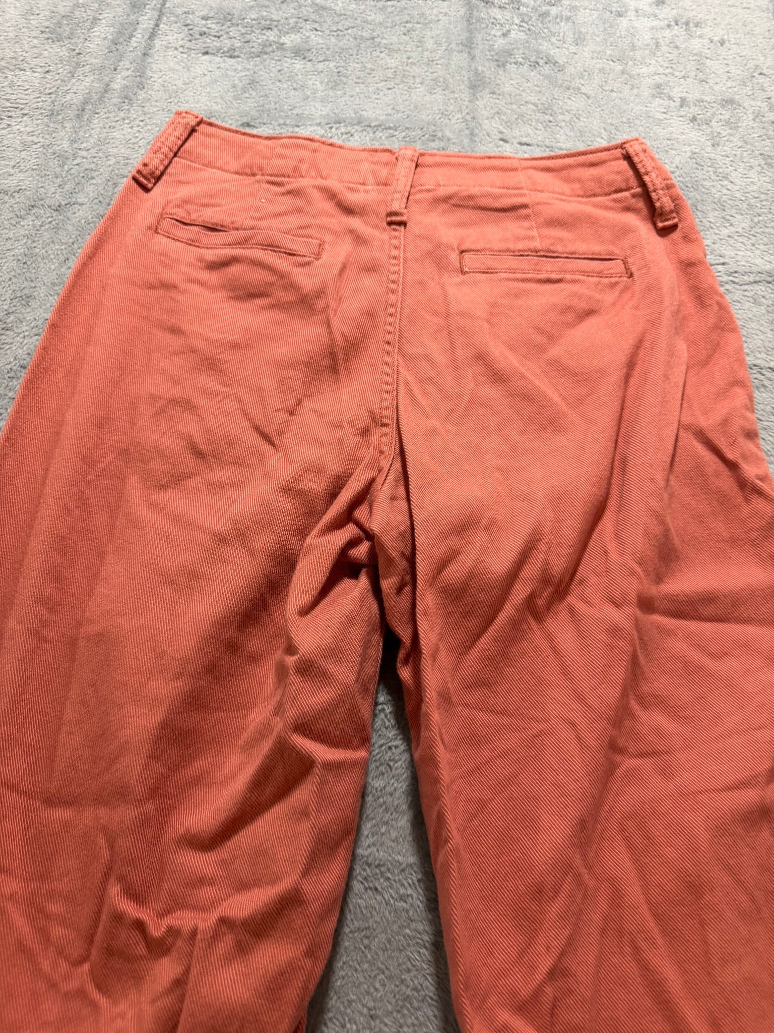 A New Day Size 2 Rust Terracotta Wide-Leg Cropped Pants High-Rise Women's