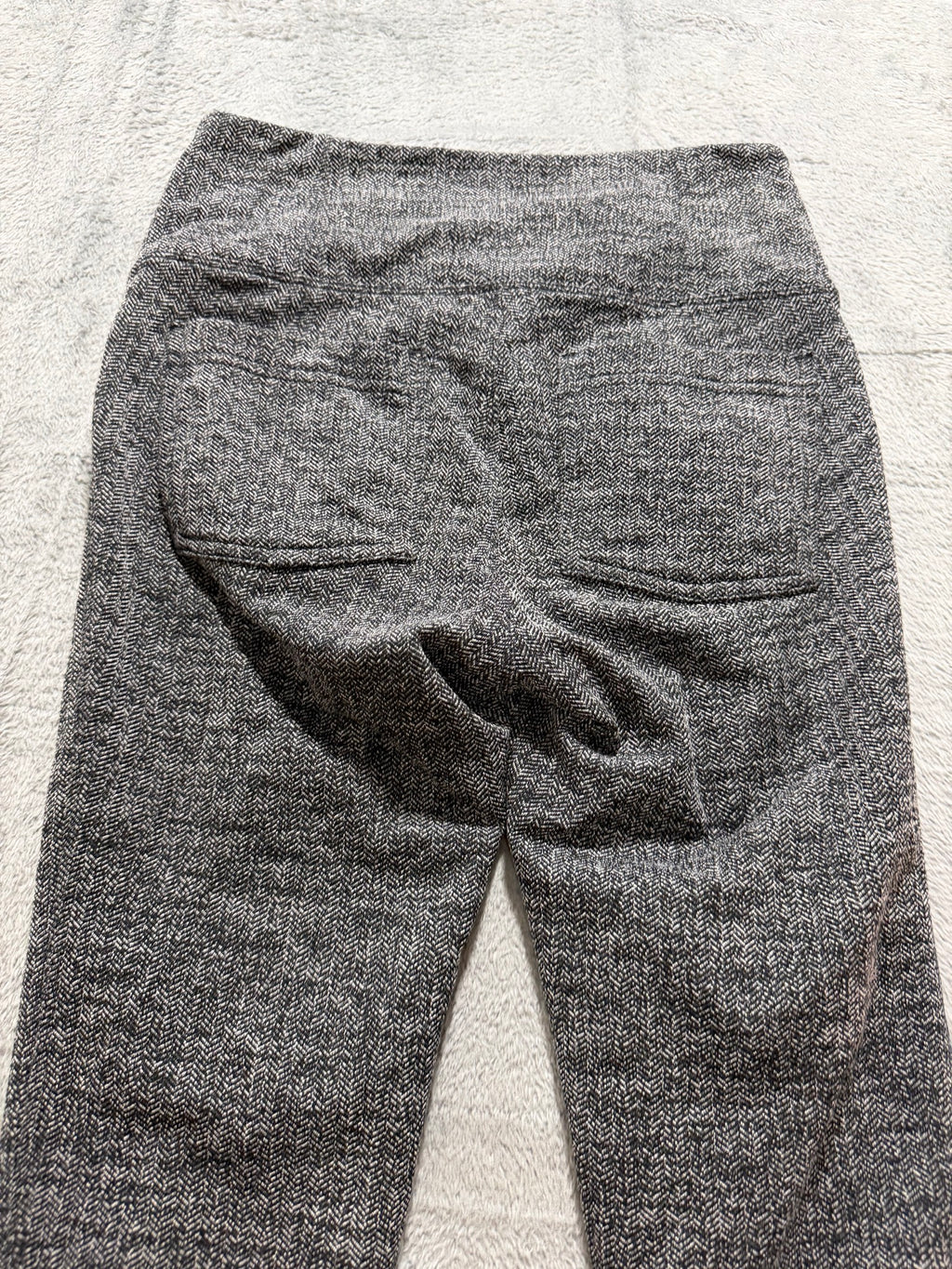 Athleta Size XS Gray Herringbone Textured Leggings Full-Length Athletic