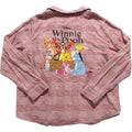 Disney Winnie the Pooh Pink Plaid Flannel Button Down Shirt Back Graphic XL