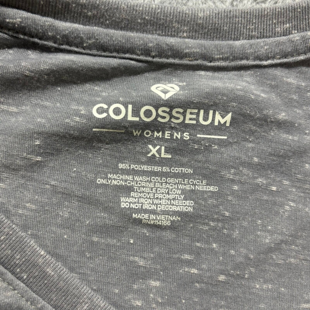 Colosseum Womens XL Gray Penn State Nittany Lions Tie Front T-Shirt Athleisure