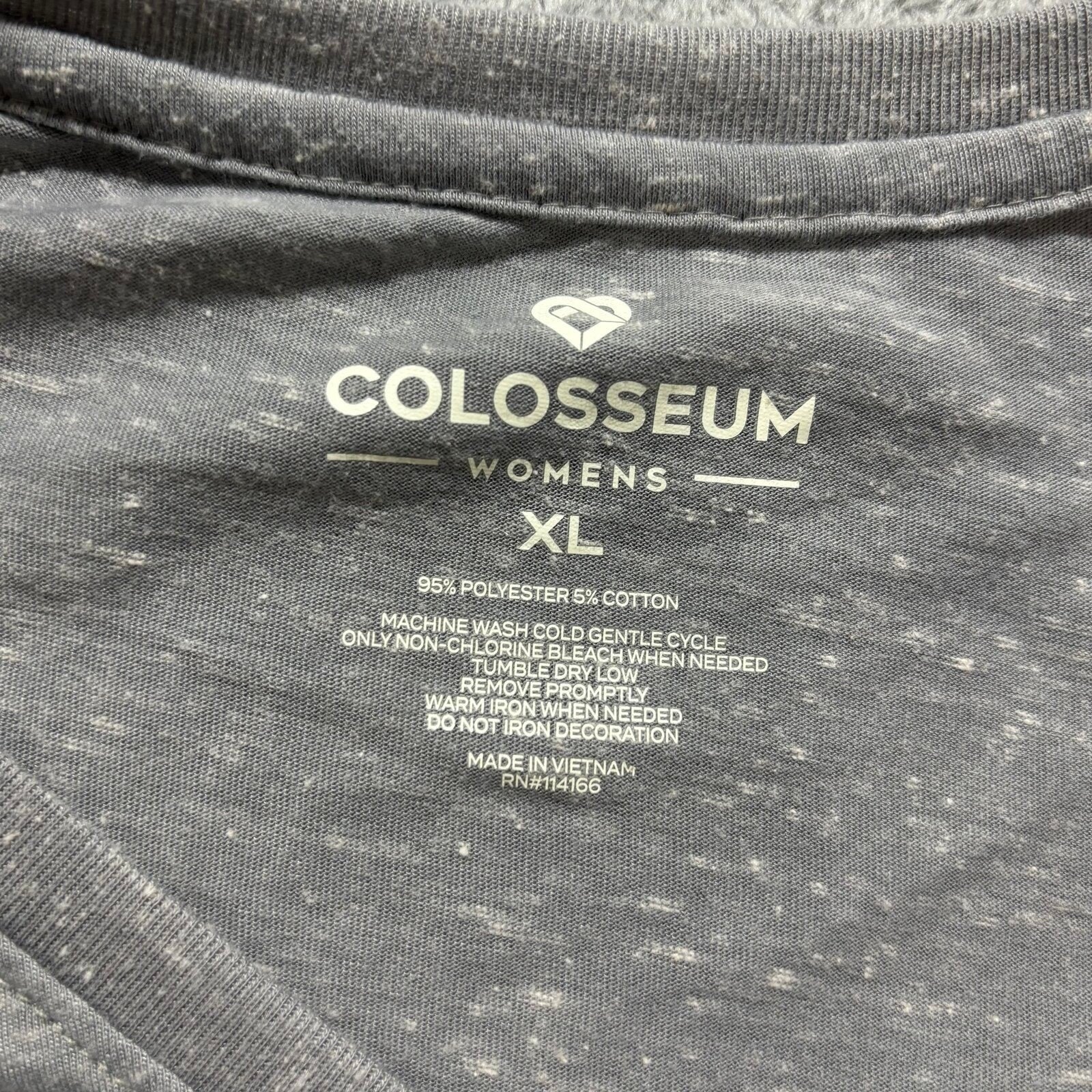 Colosseum Womens XL Gray Penn State Nittany Lions Tie Front T-Shirt Athleisure