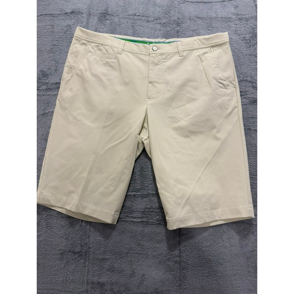 Alberto Golf Shorts Mens EU 58 US 42 Beige Performance Stretch Cooler Modern Fit