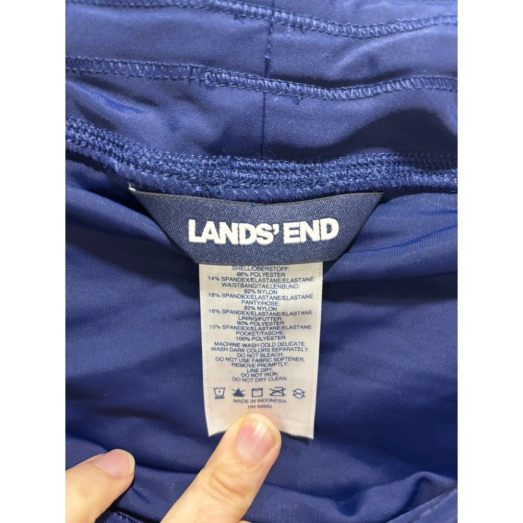 Lands' End Womens XL Navy Blue Athletic Shorts Casual Athleisure Activewear