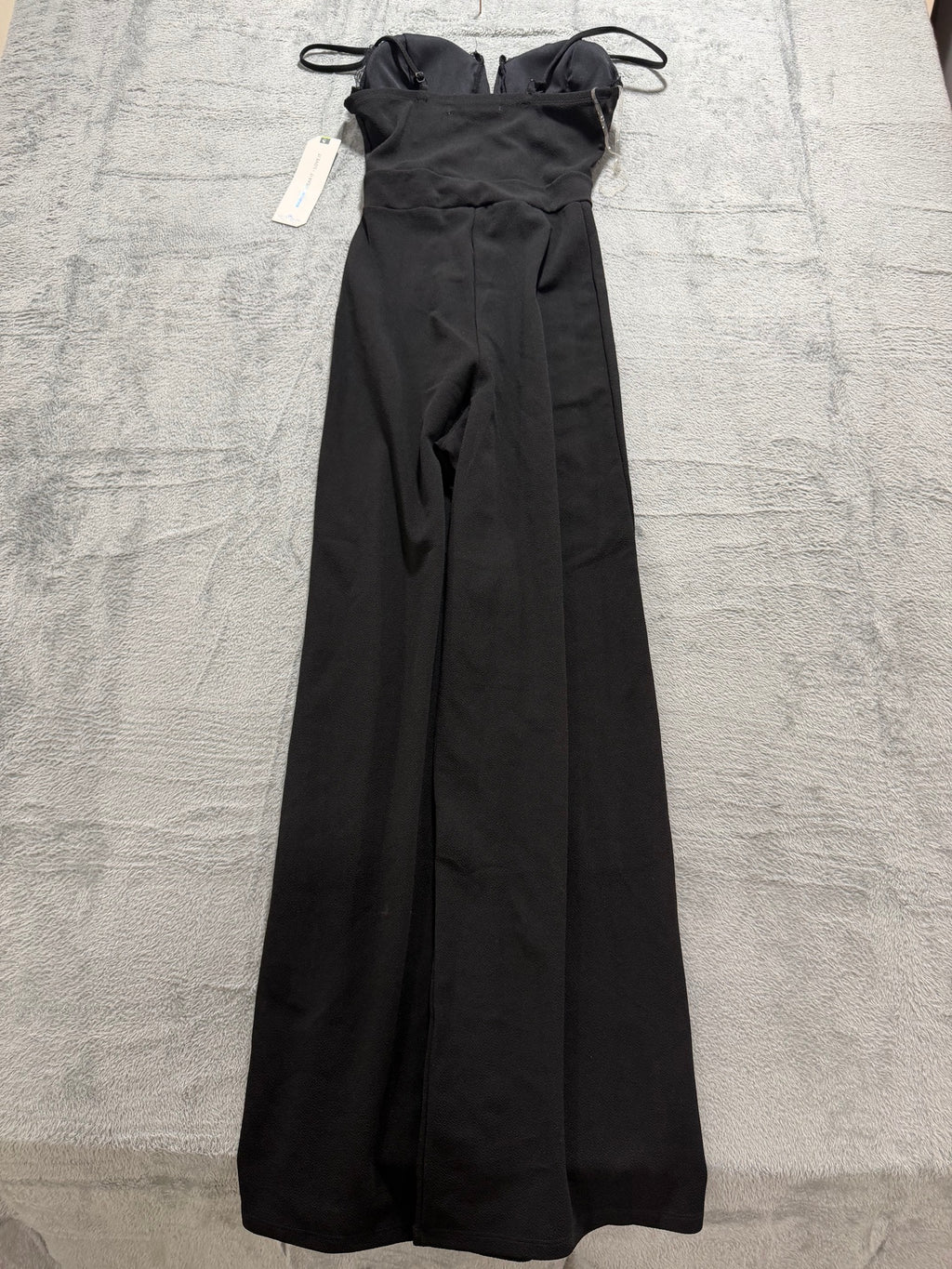 Almost Famous Size S Black Lace Bustier Wide-Leg Jumpsuit NWT Corset