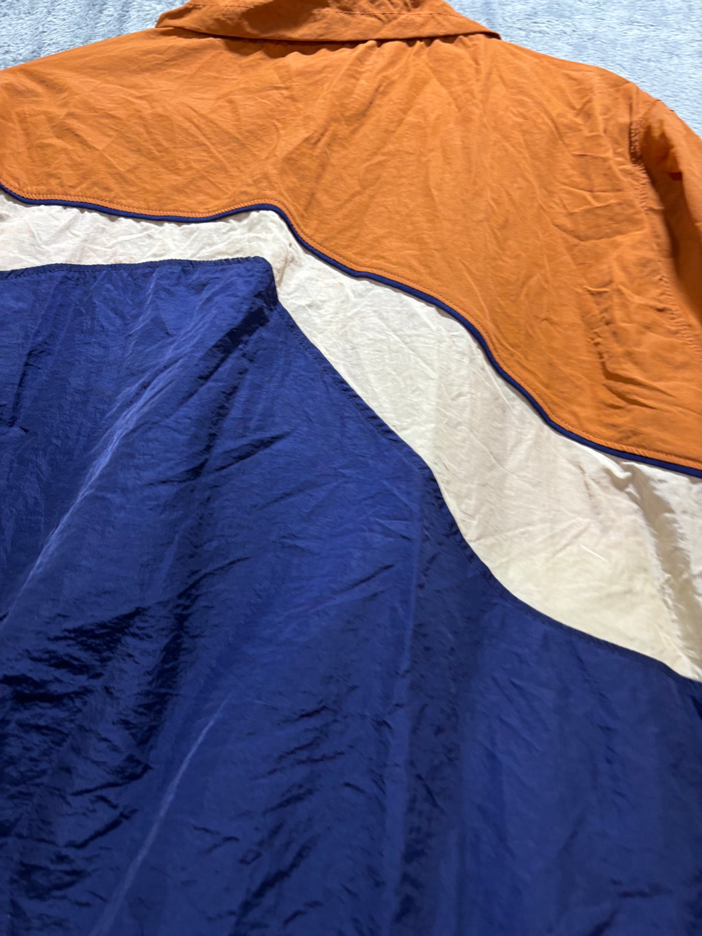 Barstool Sports Large Orange Colorblock Nylon Windbreaker Full-Zip Jacket