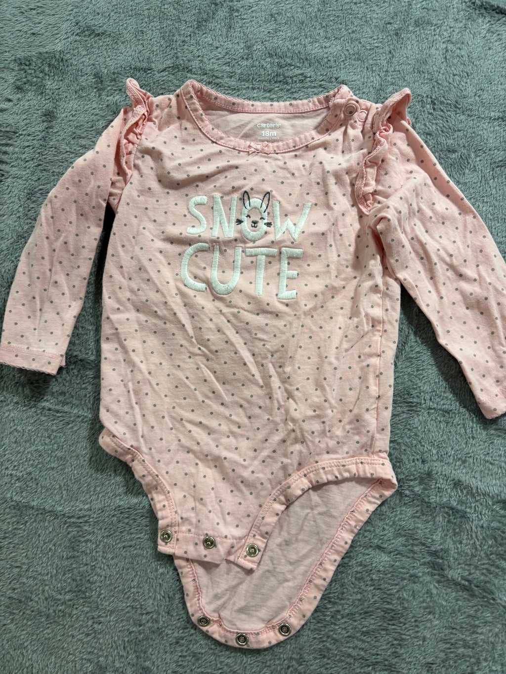 Baby Girl 18M Christmas Lot 5 Pc Old Navy Carter's Cat & Jack Footie Sweatshirt