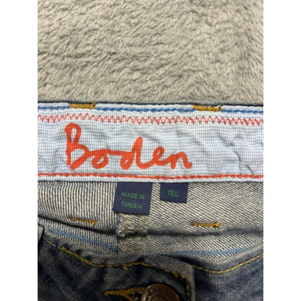 Boden Jeans Womens 12L Blue Straight Leg Mid Rise Stretch Denim Classic