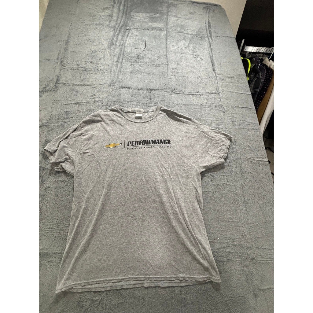 Chevrolet Performance XL Gray Graphic T-Shirt Mens Casual Vintage Racing Tee