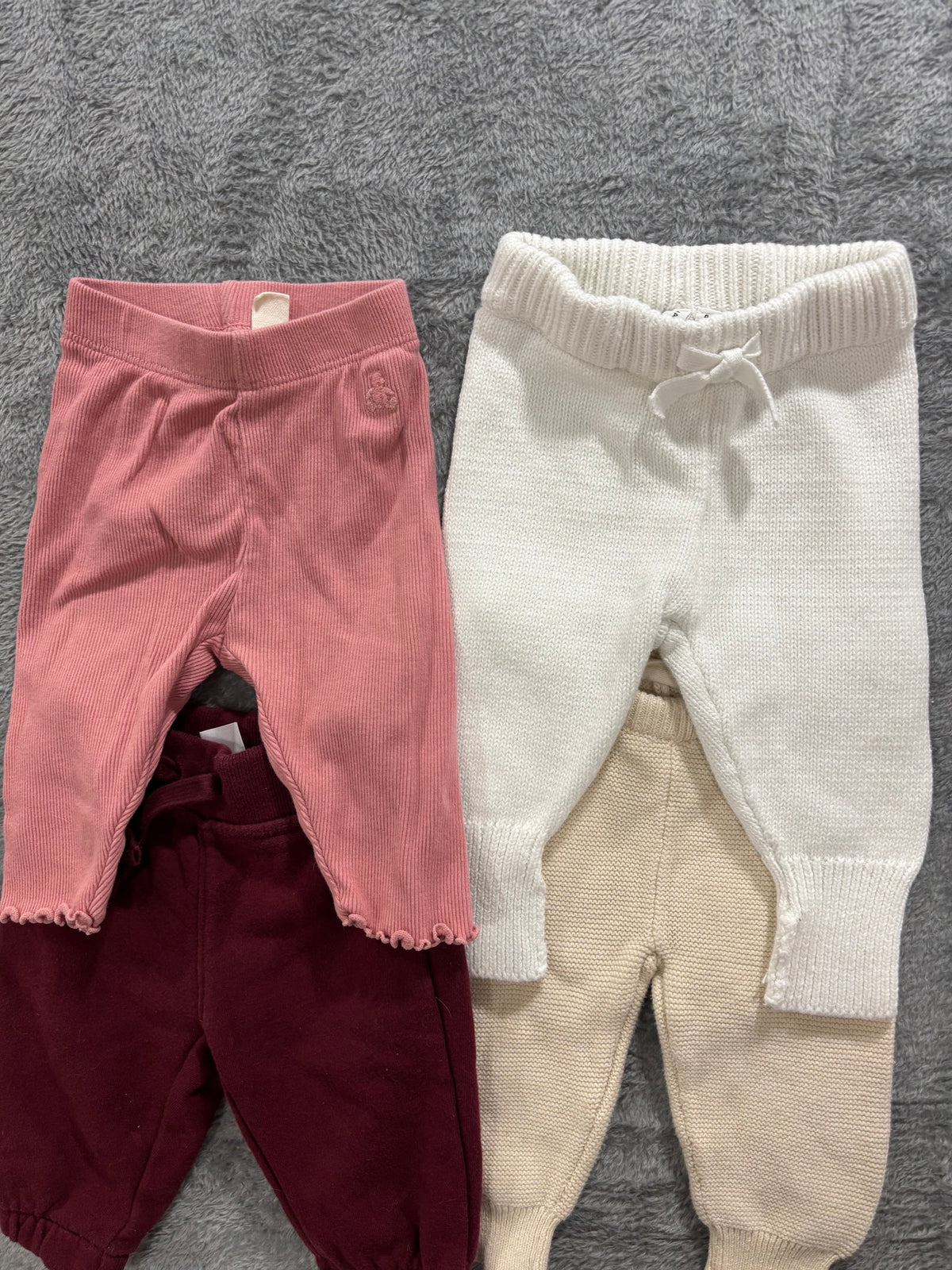 Baby Girl 0-3M 9pc Lot Carter's Gerber Sleepers Footies Knit Pants Bundle