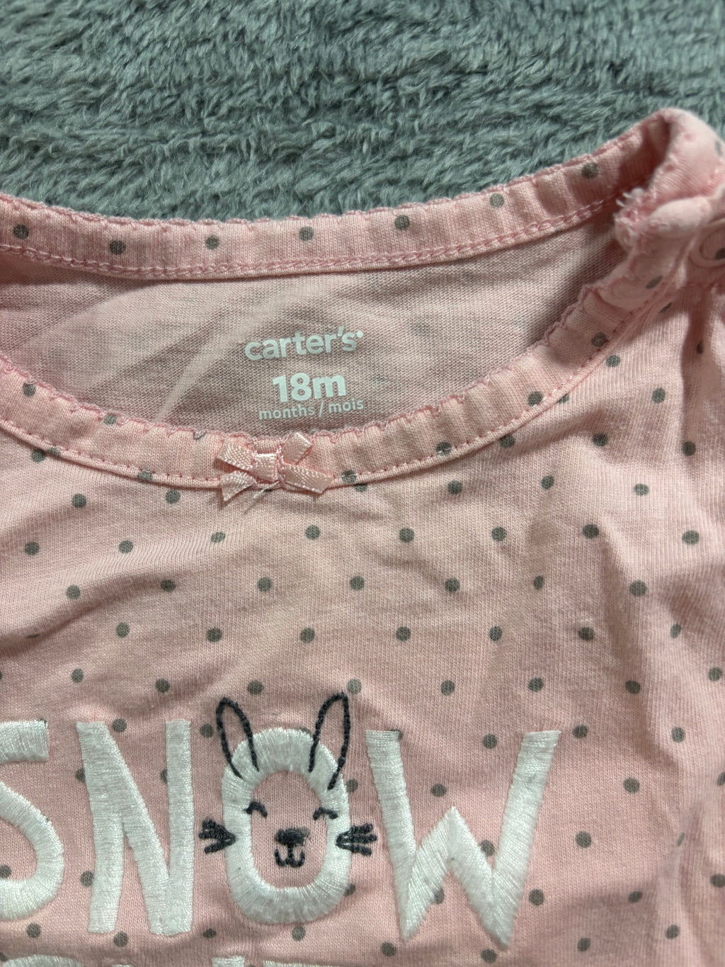 Baby Girl 18M Christmas Lot 5 Pc Old Navy Carter's Cat & Jack Footie Sweatshirt