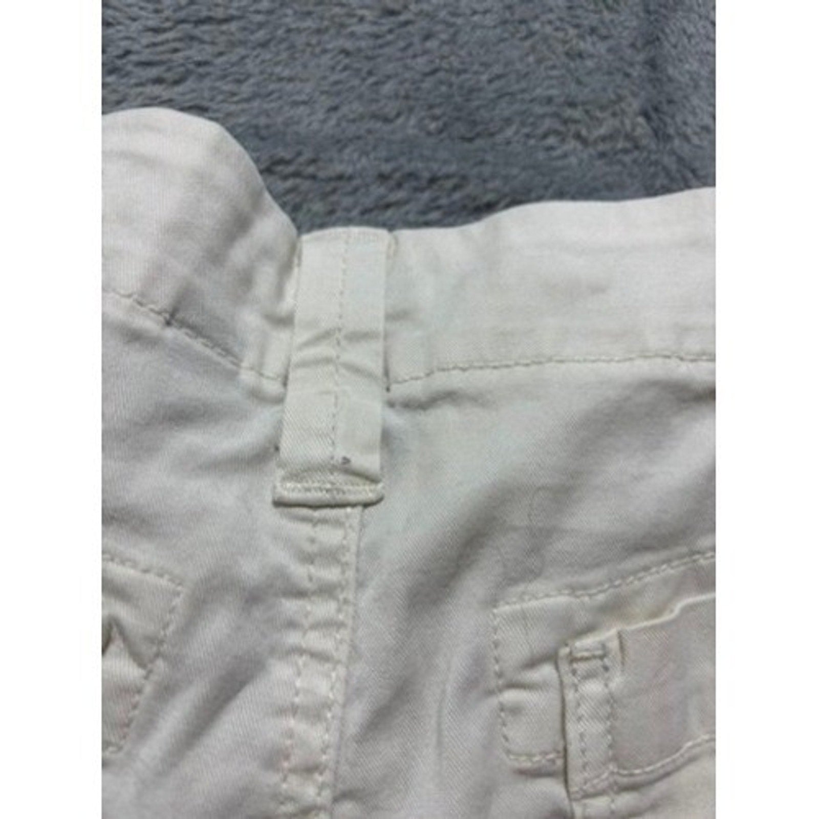 American Eagle 00 Womens Cream Cargo Pants Casual Utility Vintage Stretch Y2K