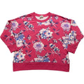 LuLaRoe Womens XL Pink Floral Crewneck Sweatshirt Cotton Stretch Boho Casual