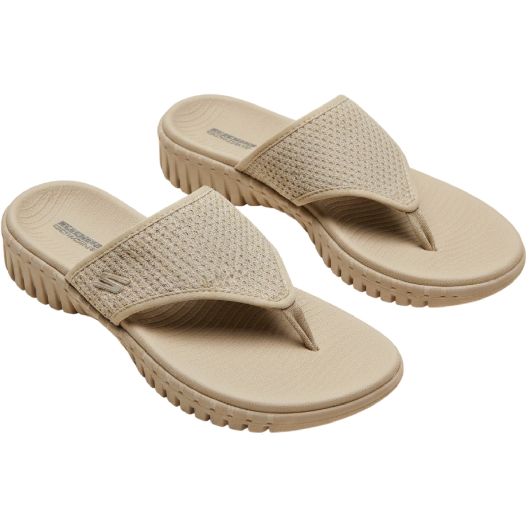 Skechers On-The-Go Goga Max Boat Shoes Womens 9 Taupe Loafers Slip On Casual