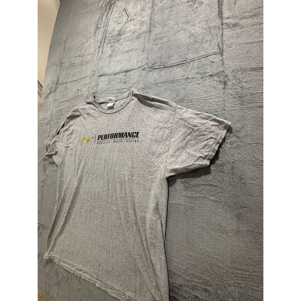 Chevrolet Performance XL Gray Graphic T-Shirt Mens Casual Vintage Racing Tee
