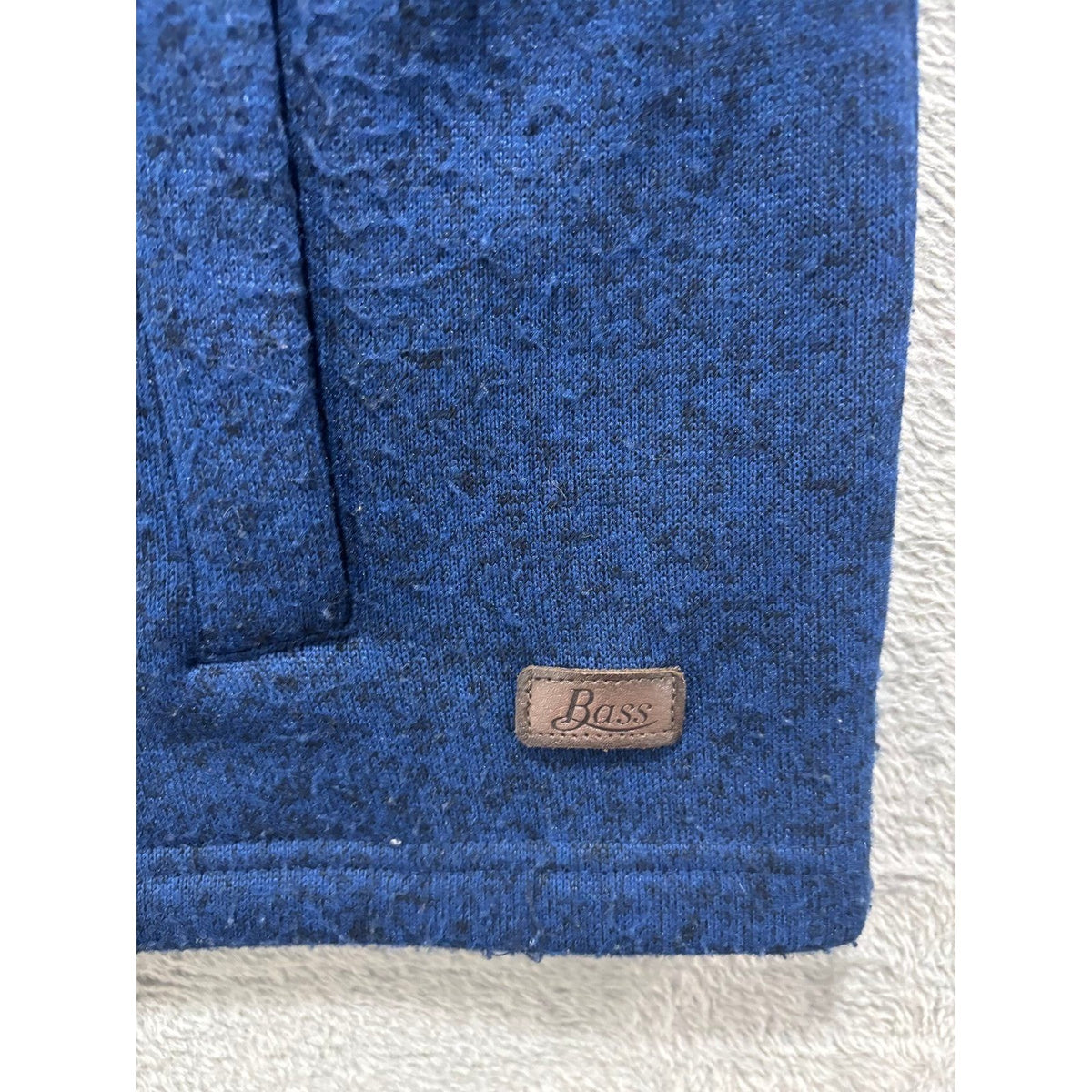 G.H. Bass & Co. Mens L Blue Full Zip Fleece Jacket Casual Cozy Outdoorsy