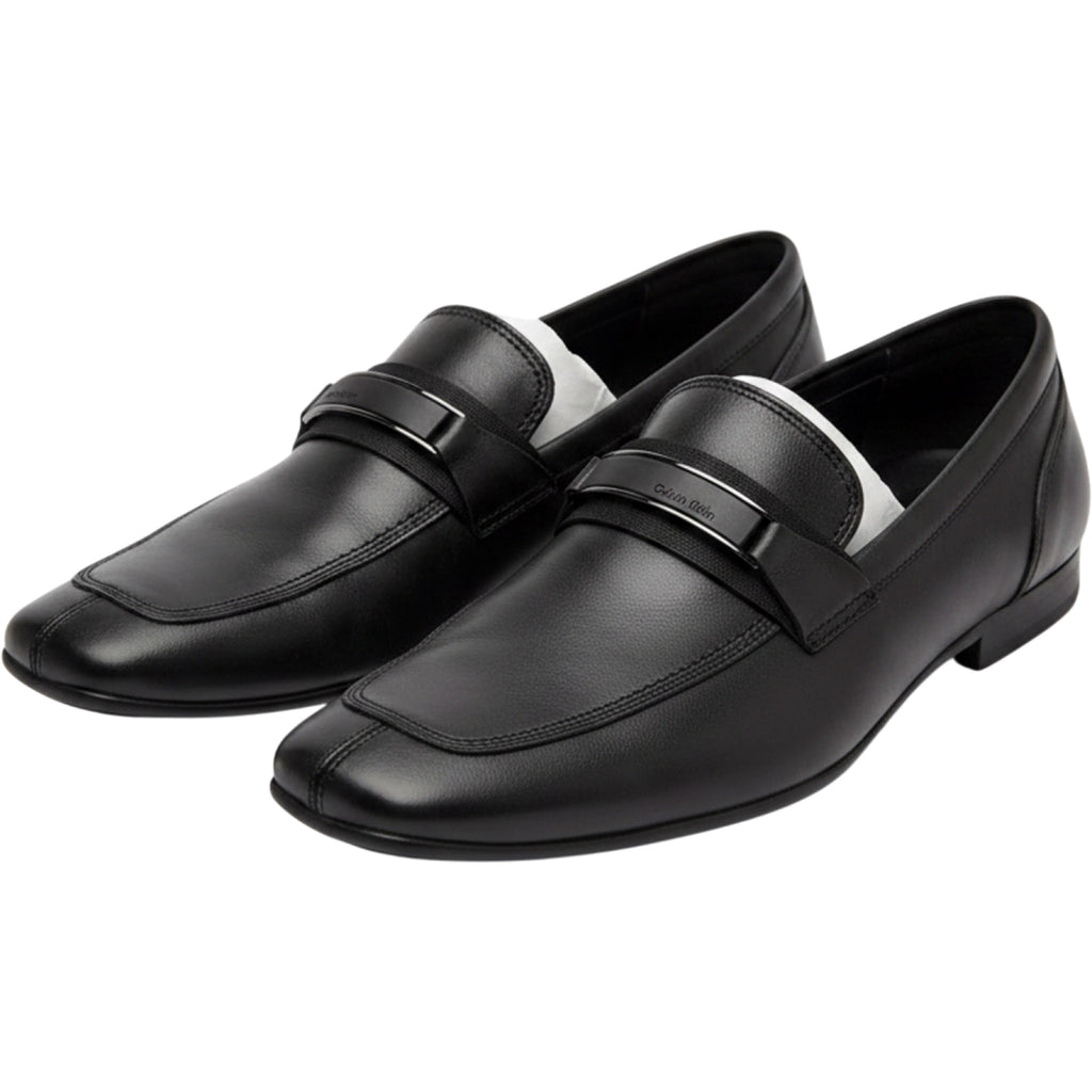 Calvin Klein 10M Black Sean Dress Calf Loafers Mens Casual Preppy Shoes