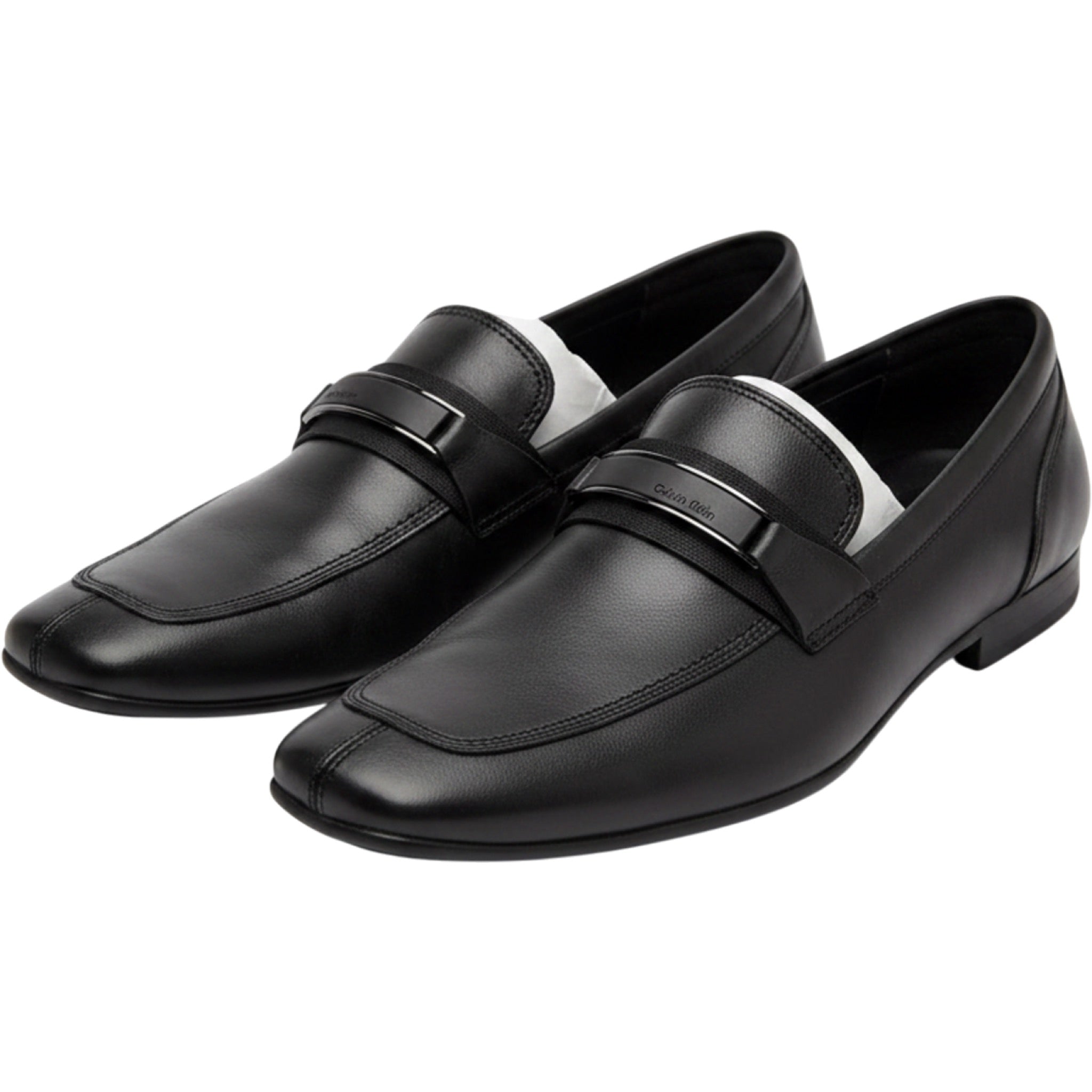 Calvin Klein 10M Black Sean Dress Calf Loafers Mens Casual Preppy Shoes