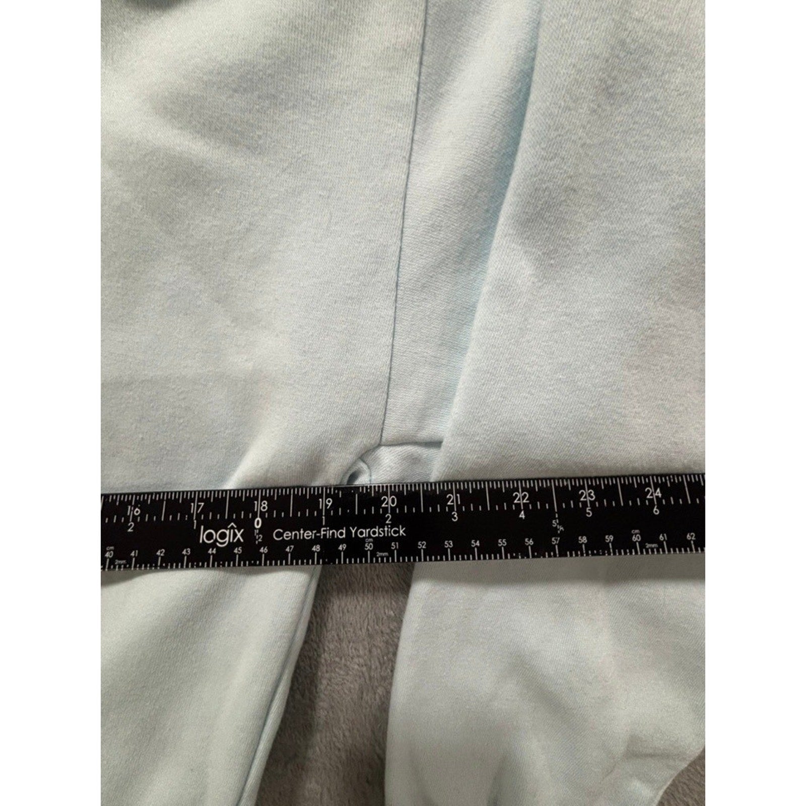 Relaxx L Light Blue Womens Cropped Hoodie Sweatshirt Casual Athleisure Cozy
