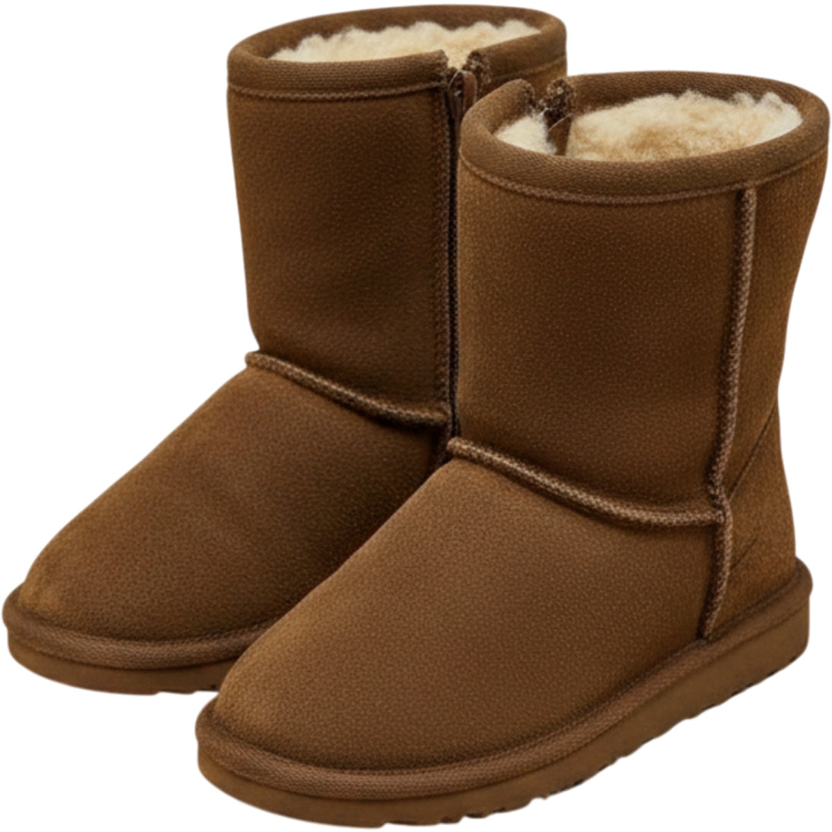 Bearpaw 8 Brown Suede Winter Boots Girls Casual Cozy
