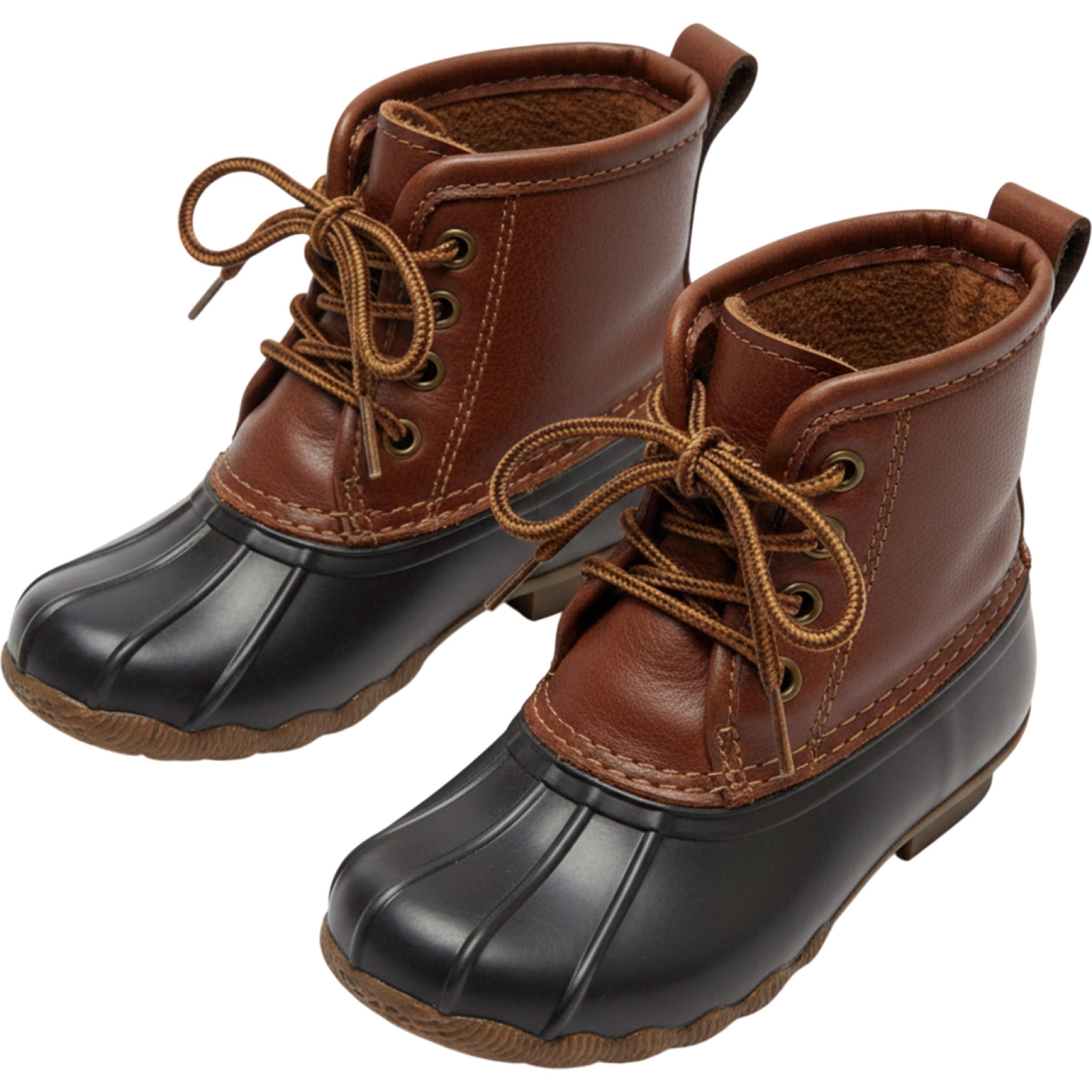 Josmo 8 Brown Black Duck Boots Kids Toddler Casual Vintage Waterproof Shoes