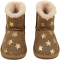 EMU Australia 18-24 mths Chestnut Gold Starry Night Toddler Boots Cozy Casual