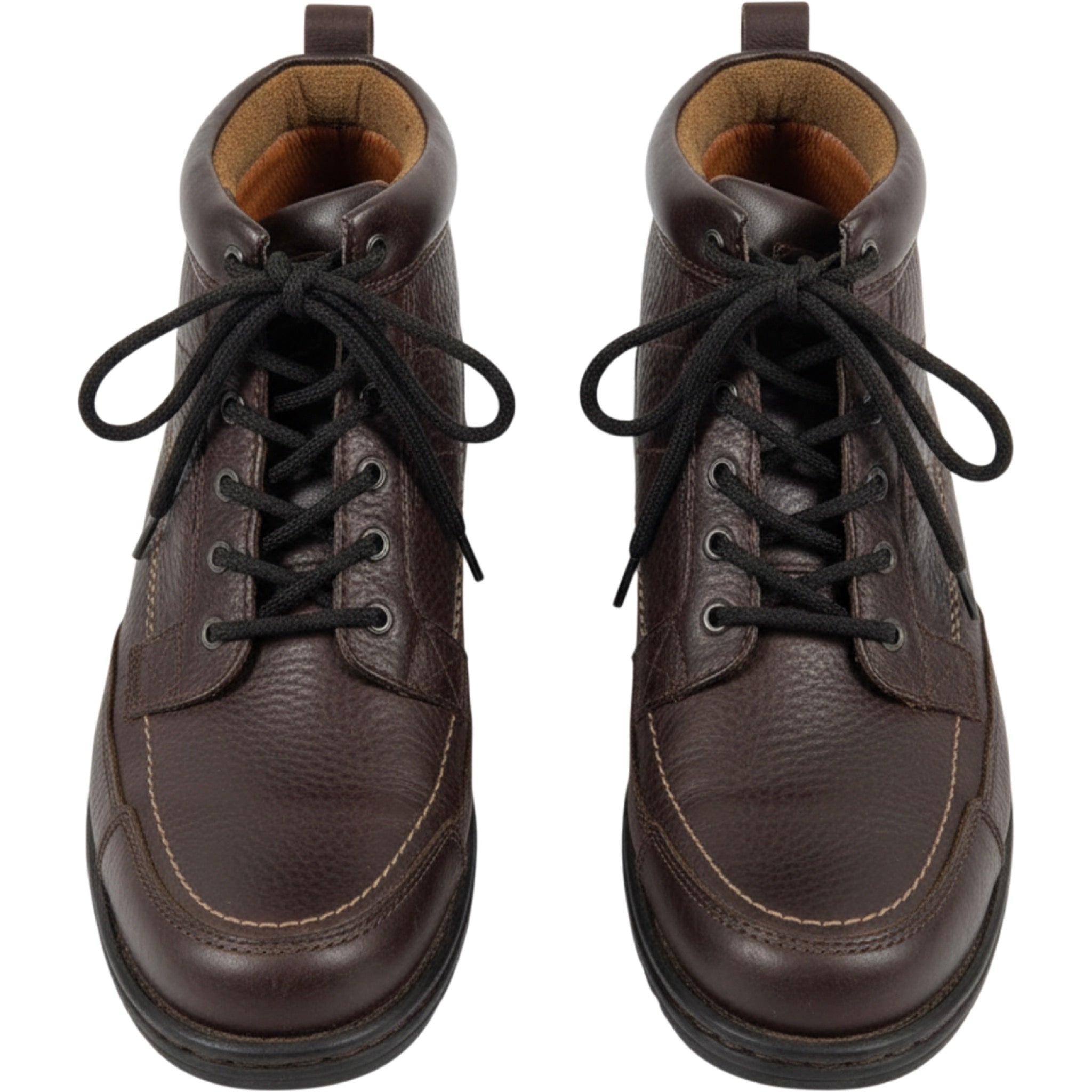 Dockers Mens 9.5M Brown Leather Lace Up Ankle Boots Casual Rugged Vintage
