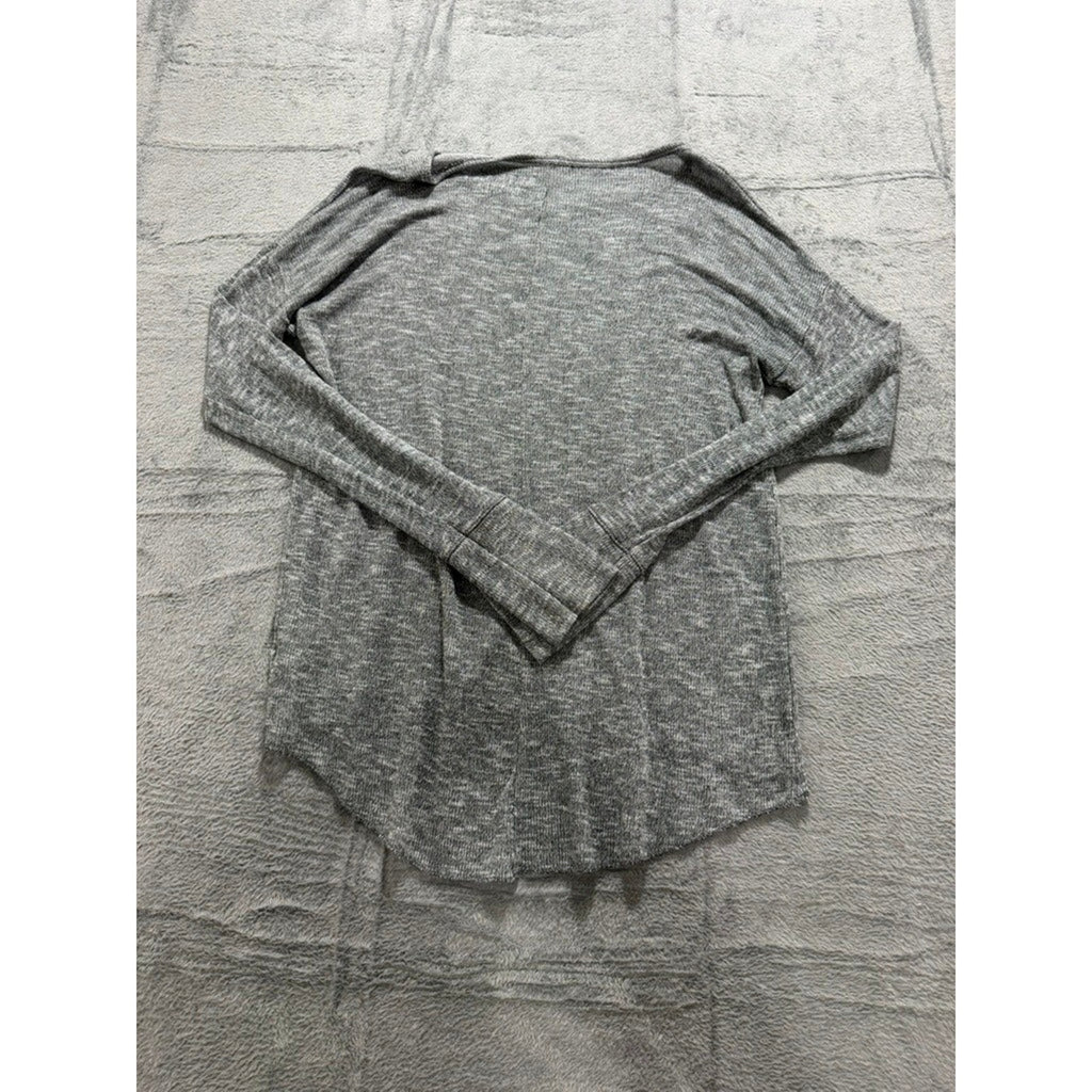 Bethany Mota Pug Life Graphic Knit Top Womens Medium Gray Casual Cute