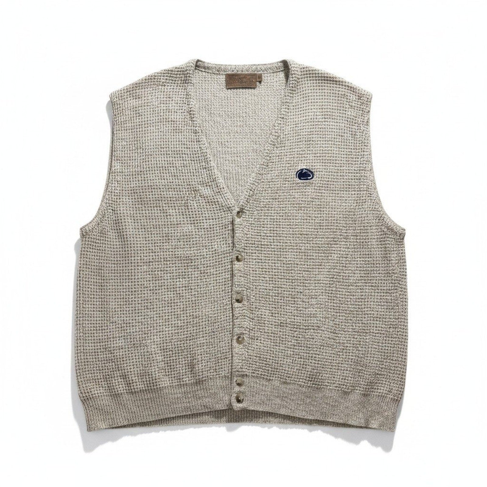 Shenandoah Womens XXL Tan Knit Sweater Vest Penn State Nittany Lions Vintage XXL