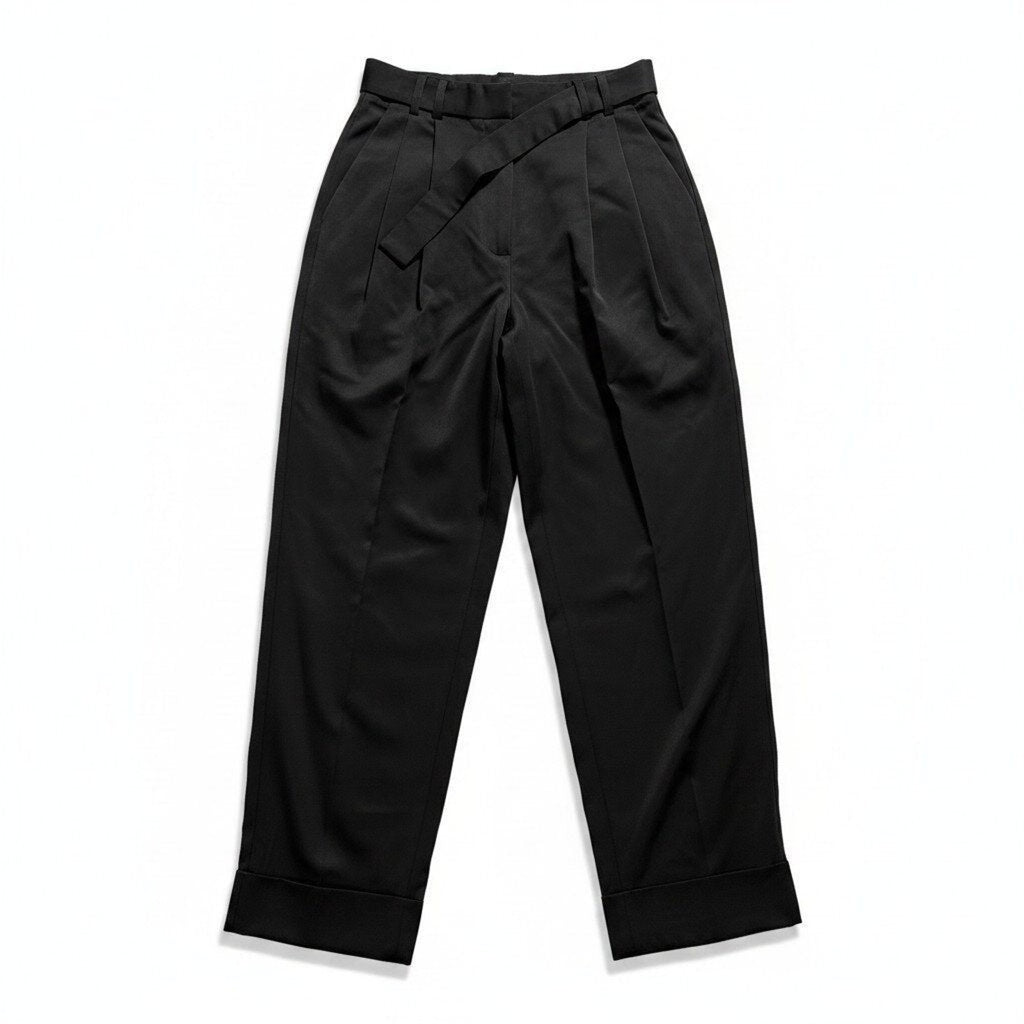 Elizabeth and James 2 Black Womens Pleated Tapered Pants Casual Preppy Trousers