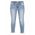 LC Lauren Conrad Skinny Ankle Jeans Light Wash Distressed Frayed Hem Size 12