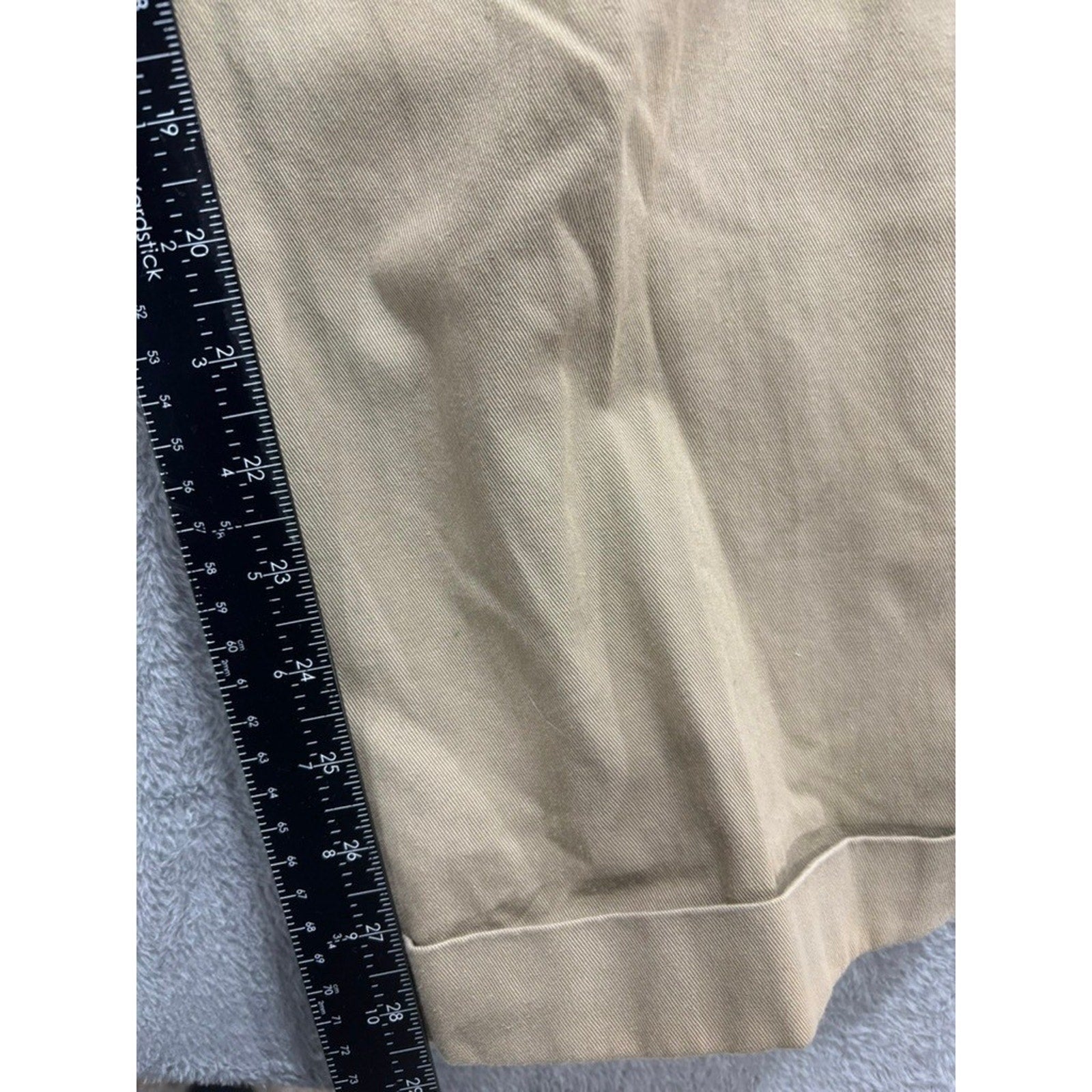 Banana Republic Chino Pants Mens 35x30 Khaki Pleated Straight Leg Cotton