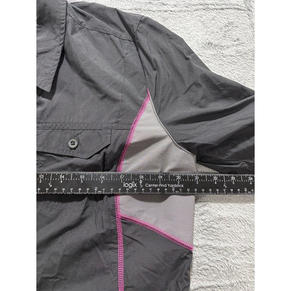 Cabelas Womens L Black XPG Cool Phase Fishing Shirt Short Sleeve Athleisure GOOD