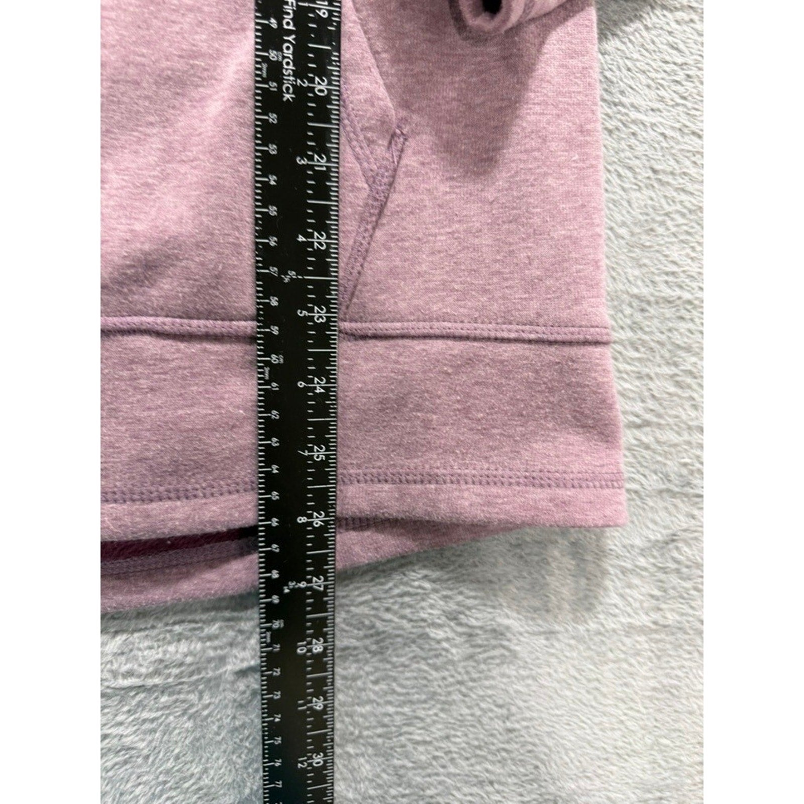 RBX Womens XL Mauve Heathered Cowl Neck Fleece Pullover Sweatshirt Thumbholes