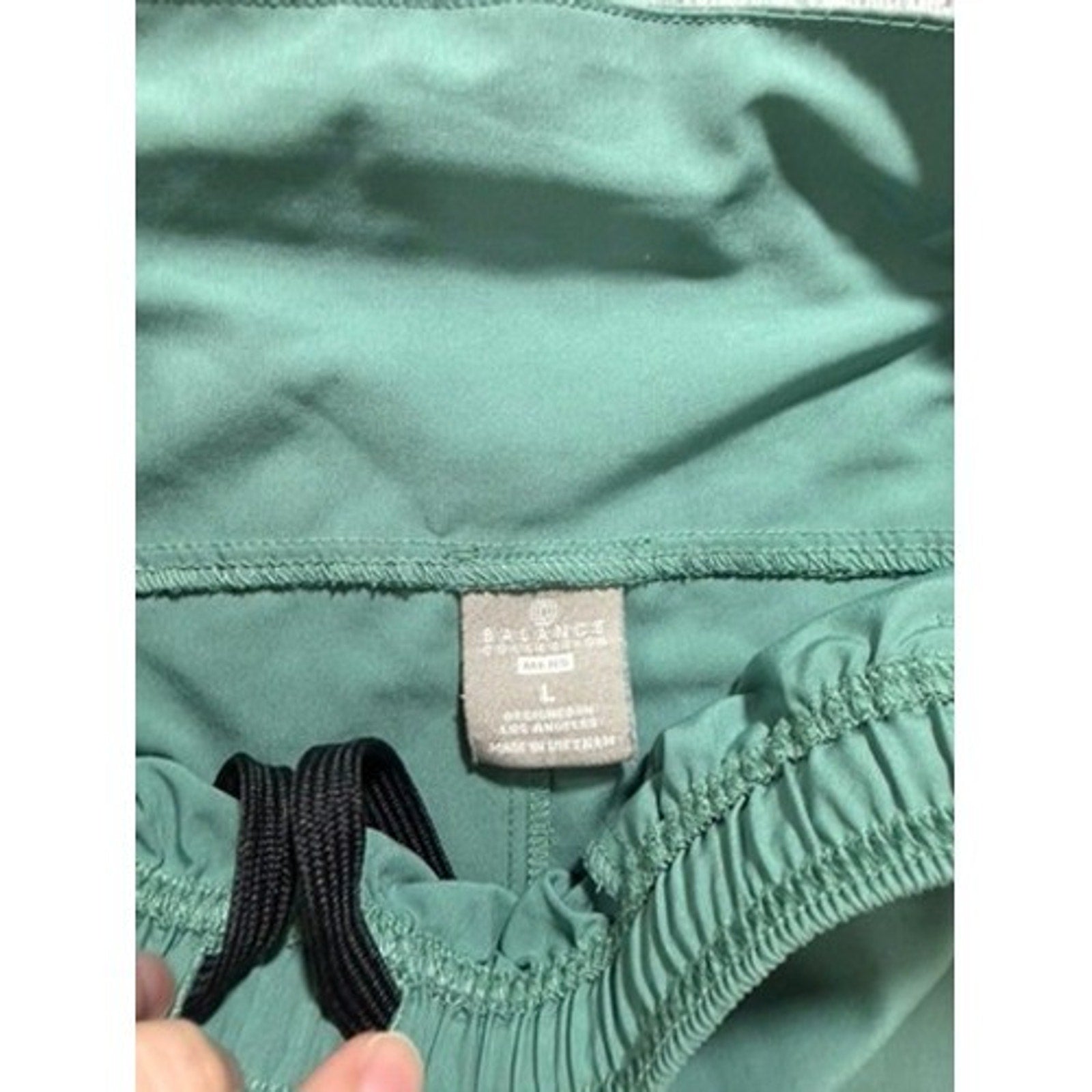 Balance Collection Mens Sage Green Athletic Running Training Shorts Size L