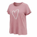 Maurices Womens XXL Pink Heart Graphic Tee Bleach Splatter T-Shirt Boho Casual
