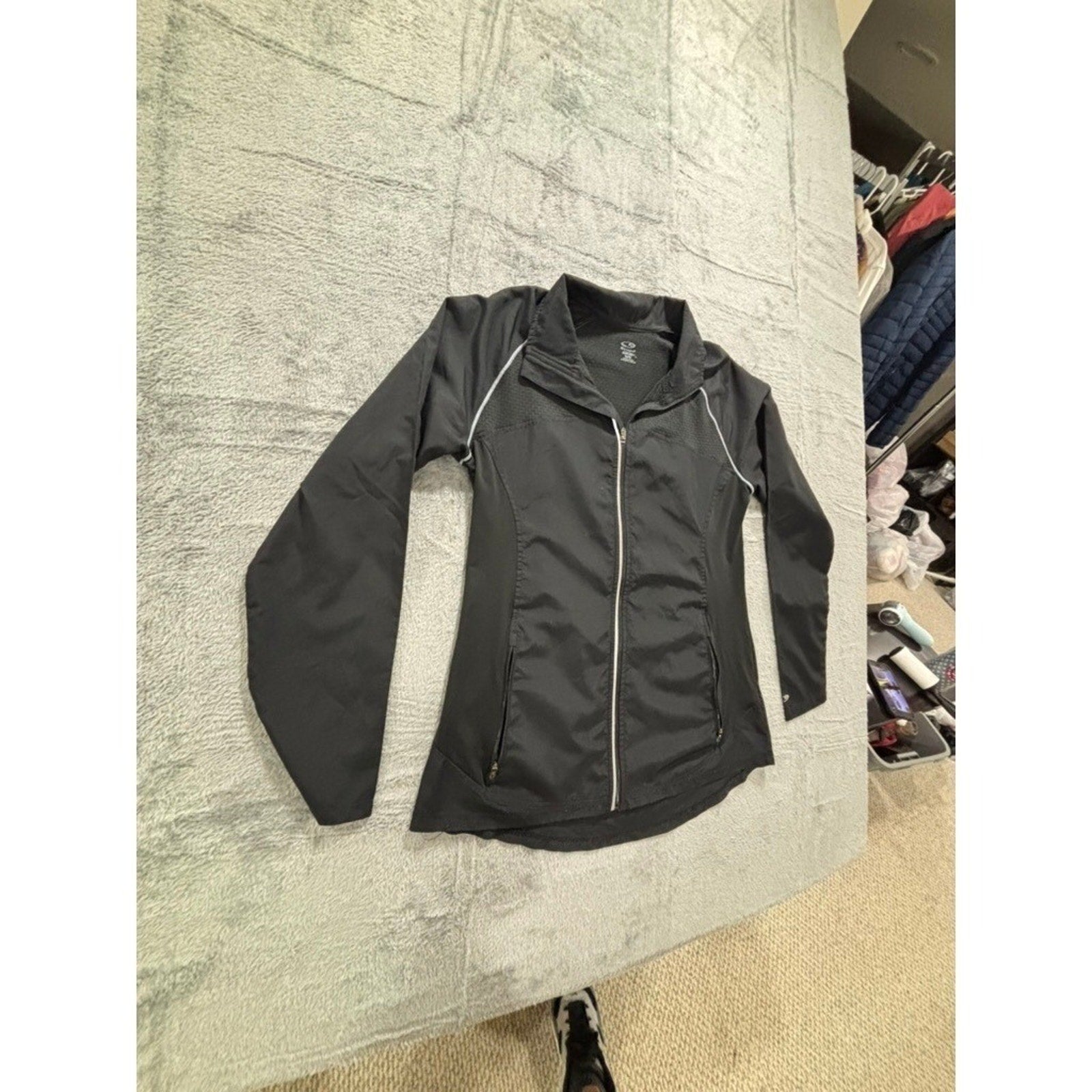 C9 Champion M Black Full Zip Running Jacket Womens Athleisure Casual Activewear