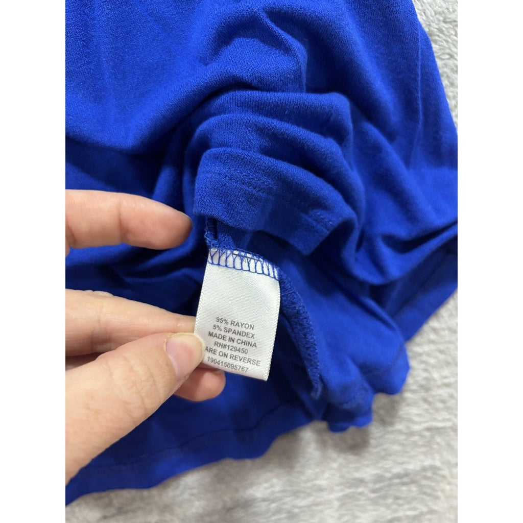 ELLE Womens L Blue Tank Top Sleeveless Casual Minimalist Athleisure Shirt