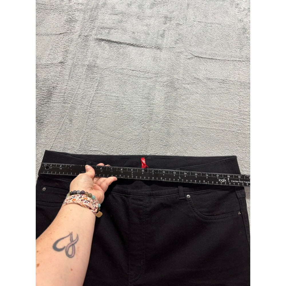 Spanx 2XT Black Womens Tall Pull On Skinny Pants Casual Professional Cozy