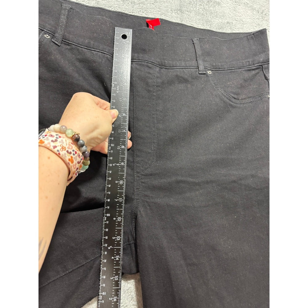 Spanx 2XT Black Womens Tall Pull On Skinny Pants Casual Professional Cozy