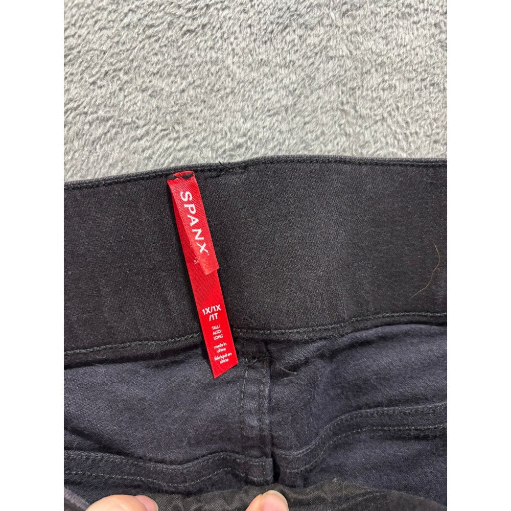 Spanx 1X Tall Black Womens Skinny Jeans Casual Minimalist Slimming Pants