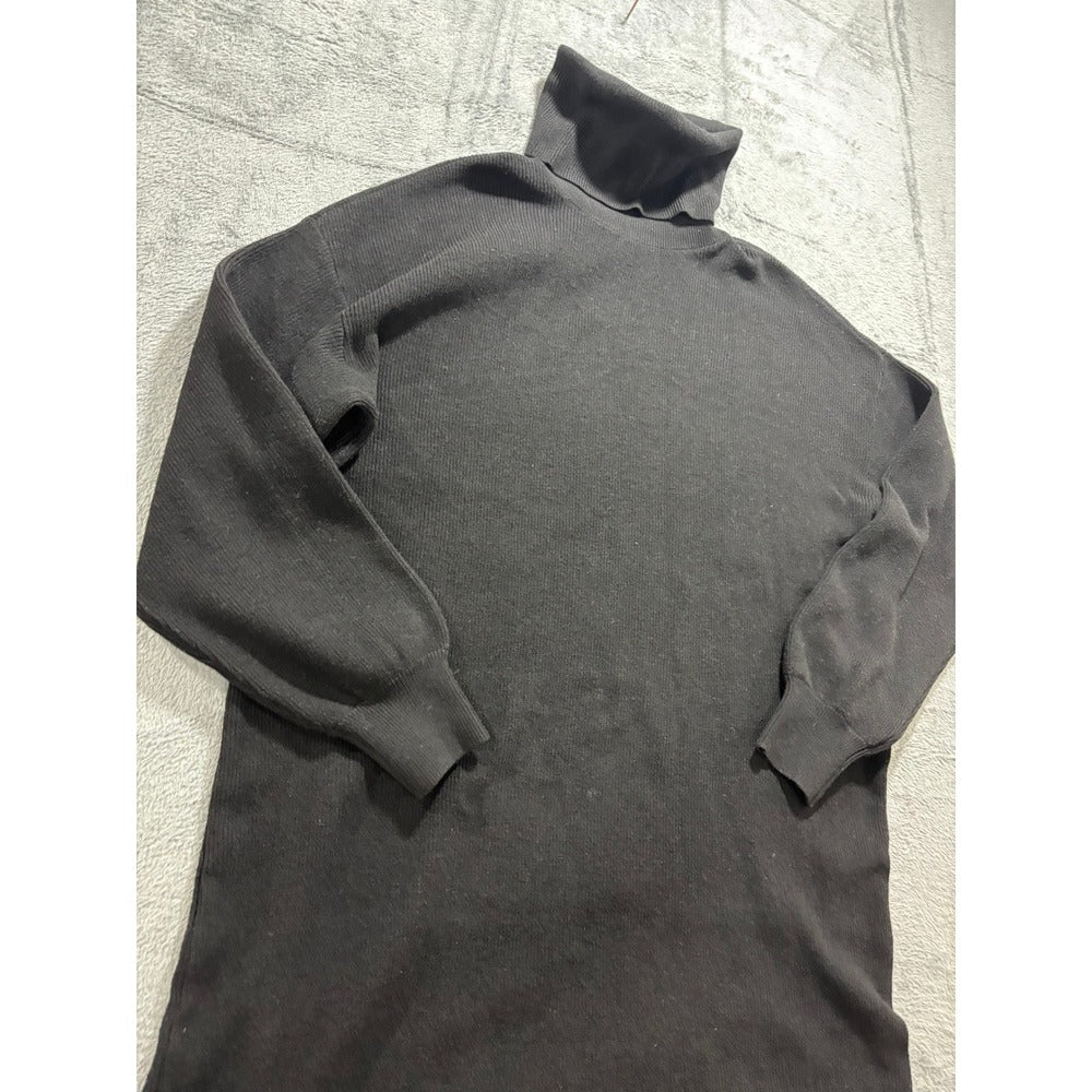Time and Tru XXL Black Womens Turtleneck Sweater Dress Casual Cozy Boho