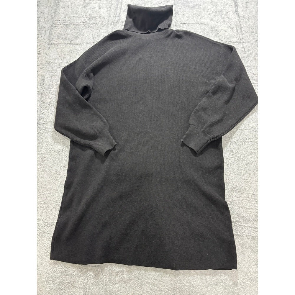Time and Tru XXL Black Womens Turtleneck Sweater Dress Casual Cozy Boho