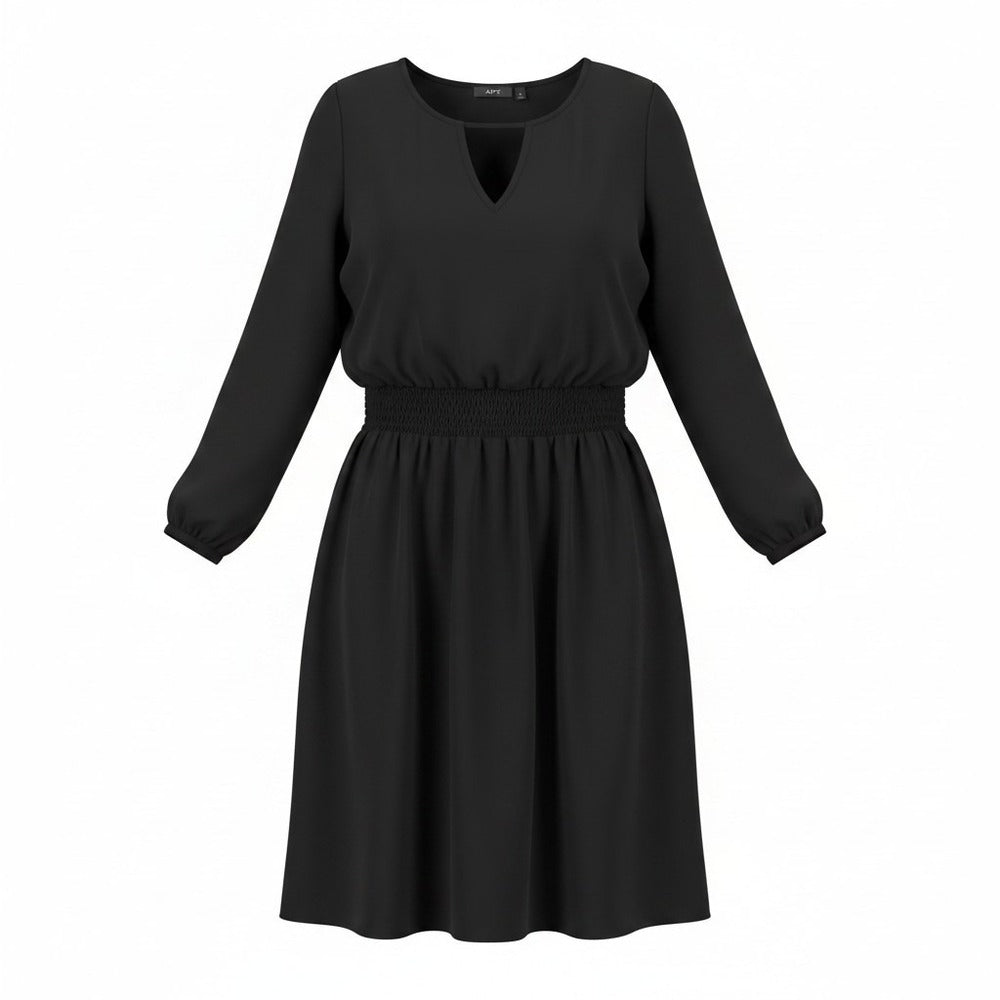 Apt. 9 Womens 16W Black Cold Shoulder Dress Casual Preppy LBD Plus Size