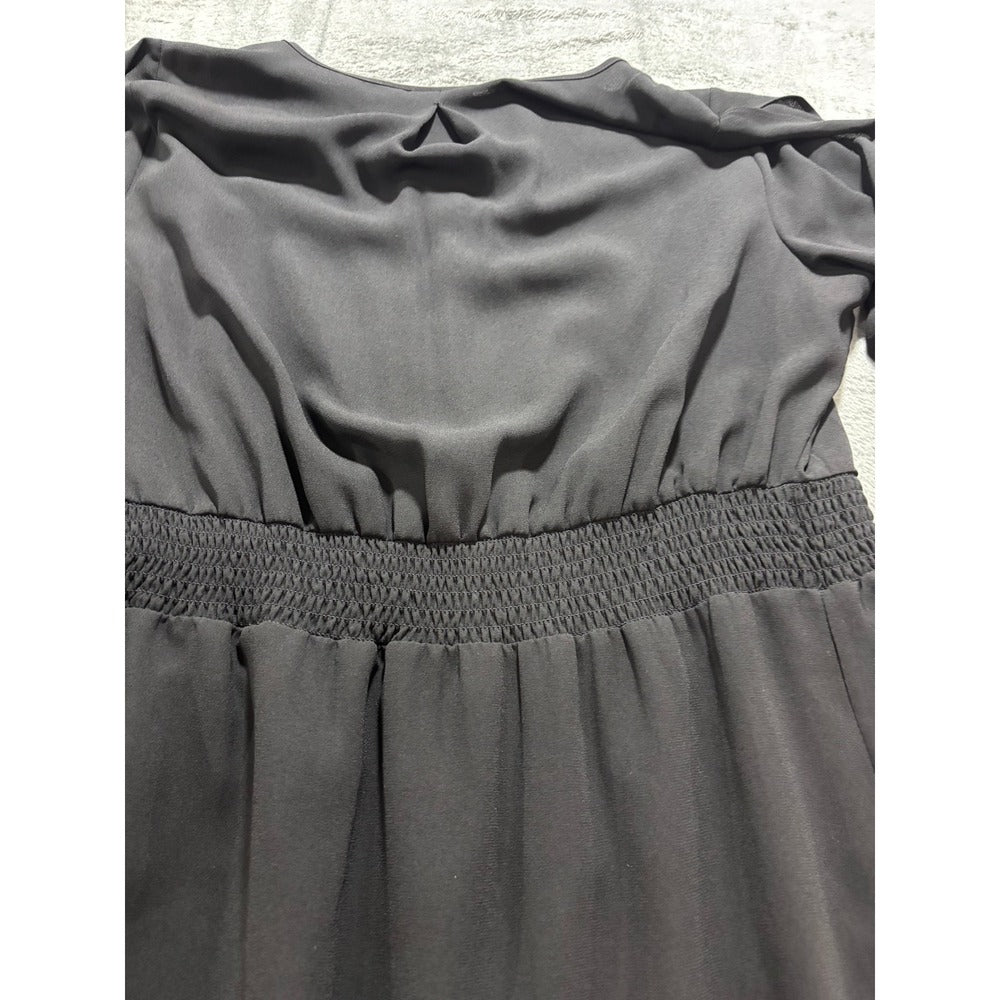 Apt. 9 Womens 16W Black Cold Shoulder Dress Casual Preppy LBD Plus Size