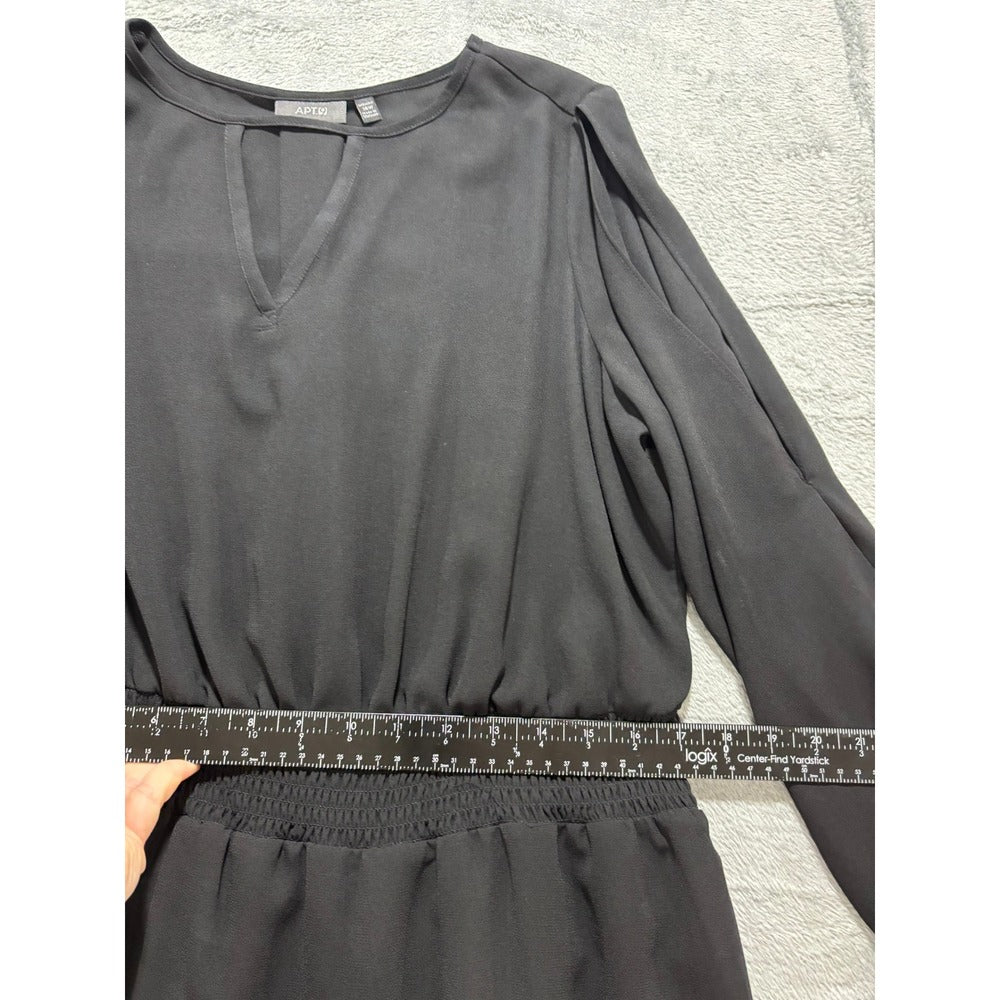 Apt. 9 Womens 16W Black Cold Shoulder Dress Casual Preppy LBD Plus Size