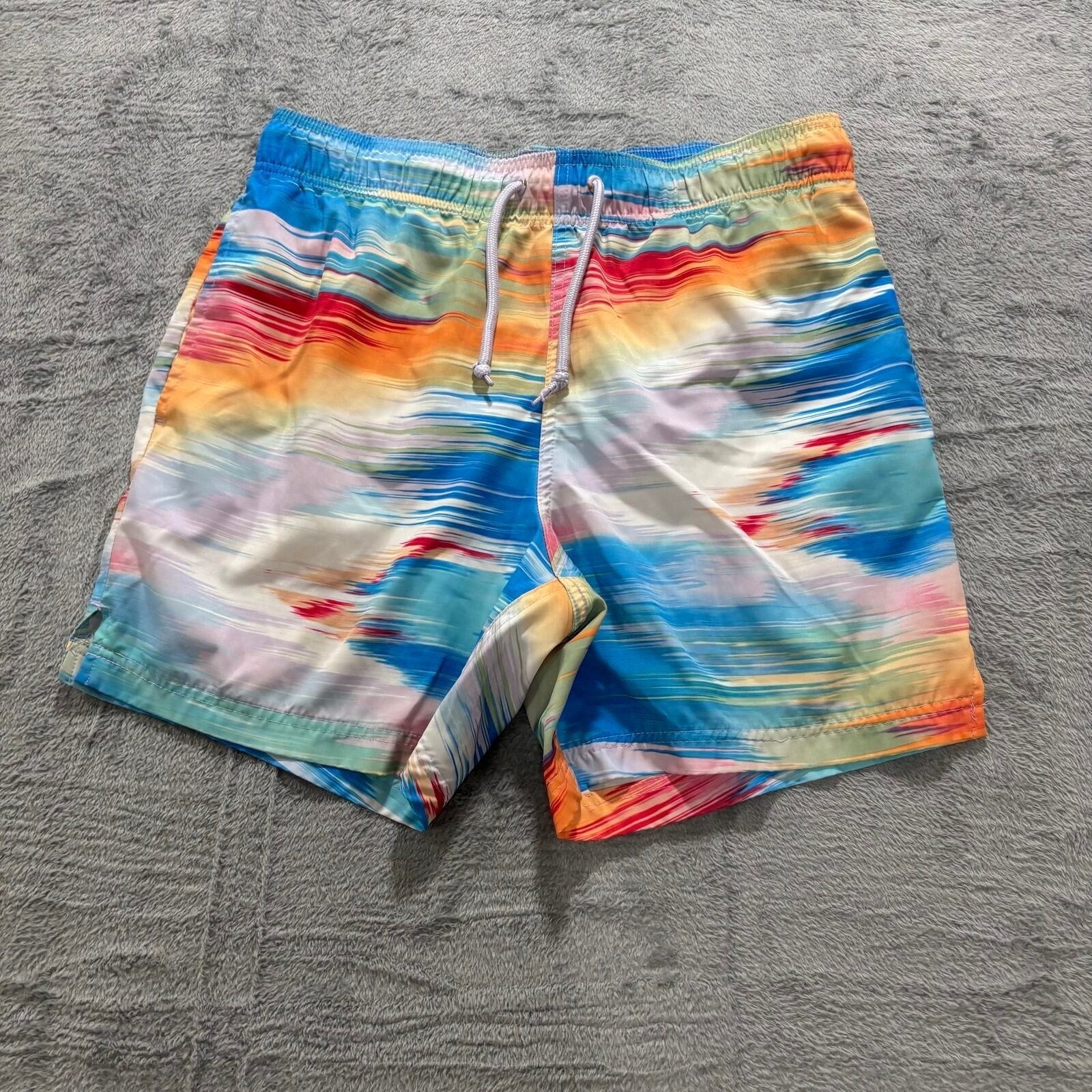 George M Multicolor Swim Trunks Mens Festival Casual Beach Shorts