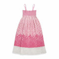 Lapis Womens OS Pink Smocked Polka Dot Floral Maxi Dress Boho Festival