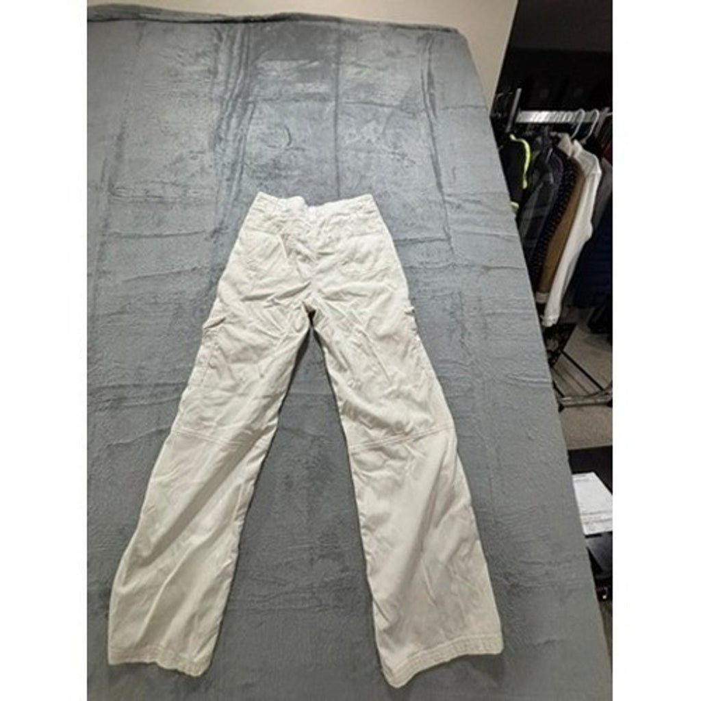 American Eagle 00 Womens Cream Cargo Pants Casual Utility Vintage Stretch Y2K